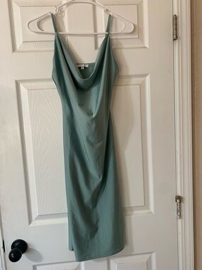 4/$30 Sage Green Cowl Neck Midi Dress